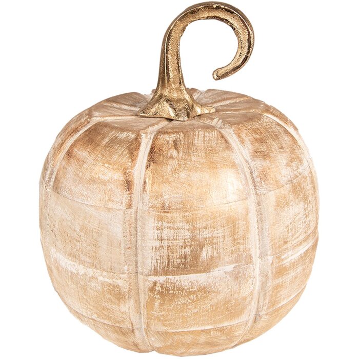 Clayre & Eef 6H2246 Decorazione Zucca Ø 20x20 cm color oro