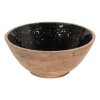 Clayre & Eef 6H2248 Ciotola decorativa Ø 25x10 cm Ciotola decorativa in legno nero-marrone