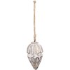 Clayre & Eef 6H2281 Decorazione Ornamento Ø 6x11 cm Beige - Ciondolo marrone