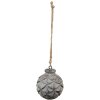 Clayre & Eef 6H2291 Sfera decorativa Ø 8x8 cm Grigio - Marrone Ciondolo