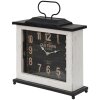 Clayre & Eef 6KL0768 Orologio da tavolo 36x10x32 cm - 1xAA Nero - Bianco
