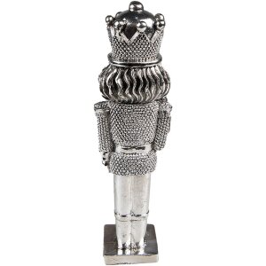 Clayre & Eef 6PR3695 Decorazione Schiaccianoci 5x4x16 cm Colore argento