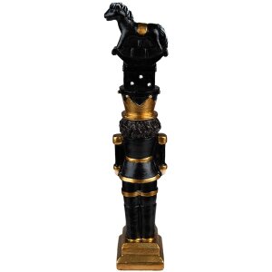 Clayre & Eef 6PR3702 Decorazione Schiaccianoci 6x5x23 cm Decorazione natalizia nera