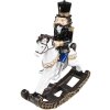 Clayre & Eef 6PR3711 Decorazione Schiaccianoci su cavallo a dondolo 15x5x18 cm