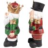 Clayre & Eef 6PR3732 Decorazione Schiaccianoci (set di 2) 11x8x21 cm Rosso - Verde