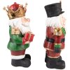 Clayre & Eef 6PR3732 Decorazione Schiaccianoci (set di 2) 11x8x21 cm Rosso - Verde