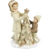 Clayre & Eef 6PR4797 Decorazione bambini con albero di Natale 10x5x14 cm Beige