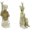 Clayre & Eef 6PR4798 Decorazione per bambini (2 pezzi) 10x7x18 cm Beige - Oro