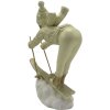 Clayre & Eef 6PR4800 Decorazione Bambino sugli sci 14x6x19 cm Beige - Oro