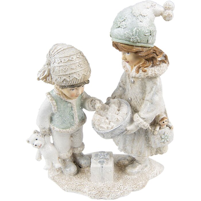 Clayre & Eef 6PR4804 Decorazione per bambini 15x8x19 cm color argento