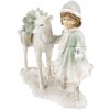 Clayre & Eef 6PR4808 Decorazione Bambino con cervo 22x9x18 cm Colore argento