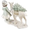 Clayre & Eef 6PR4808 Decorazione Bambino con cervo 22x9x18 cm Colore argento