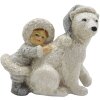 Clayre & Eef 6PR4811 Decorazione Bambino con Orso Polare 11x6x11 cm Colore argento