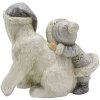 Clayre & Eef 6PR4811 Decorazione Bambino con Orso Polare 11x6x11 cm Colore argento