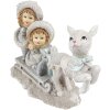 Clayre & Eef 6PR4813 Decorazione Bambini su slitta 16x7x12 cm Argento