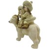 Clayre & Eef 6PR4820 Decorazione Bambini con Orso Polare 13x7x15 cm Bianco