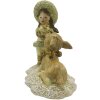 Clayre & Eef 6PR4821 Decorazione Bambino con cervo 12x6x12 cm color oro