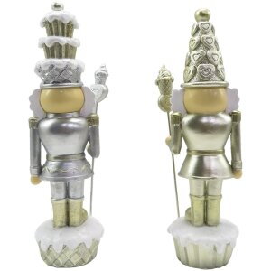 Clayre & Eef 6PR4856 Decorazione Schiaccianoci (set di 2) 8x6x23 cm color oro