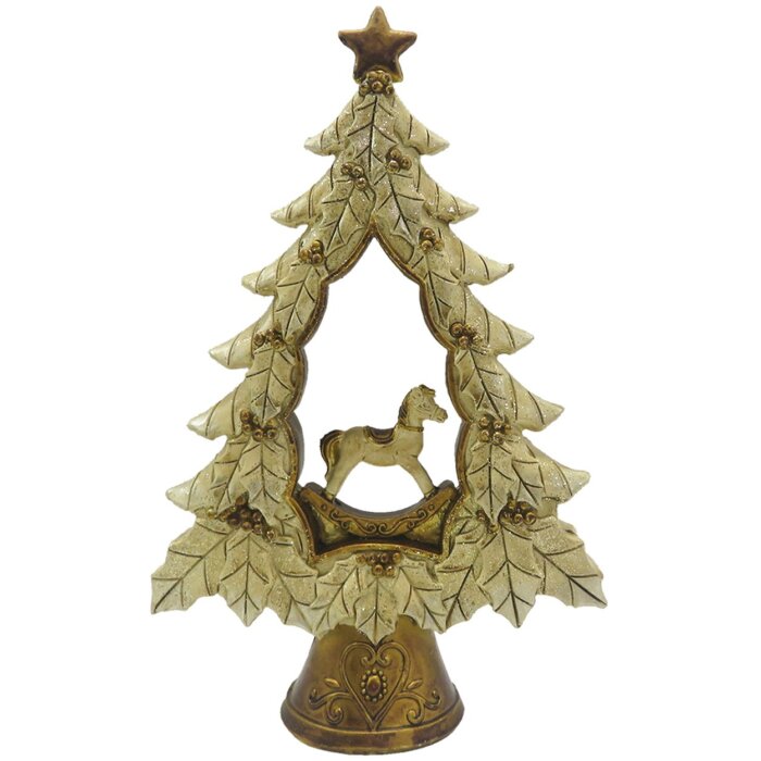 Clayre & Eef 6PR4871 Decorazione albero di Natale 13x5x20 cm Beige