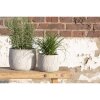 Clayre & Eef 6TE0403S Vaso da fiori Ø 14x11 cm Grigio - Beige