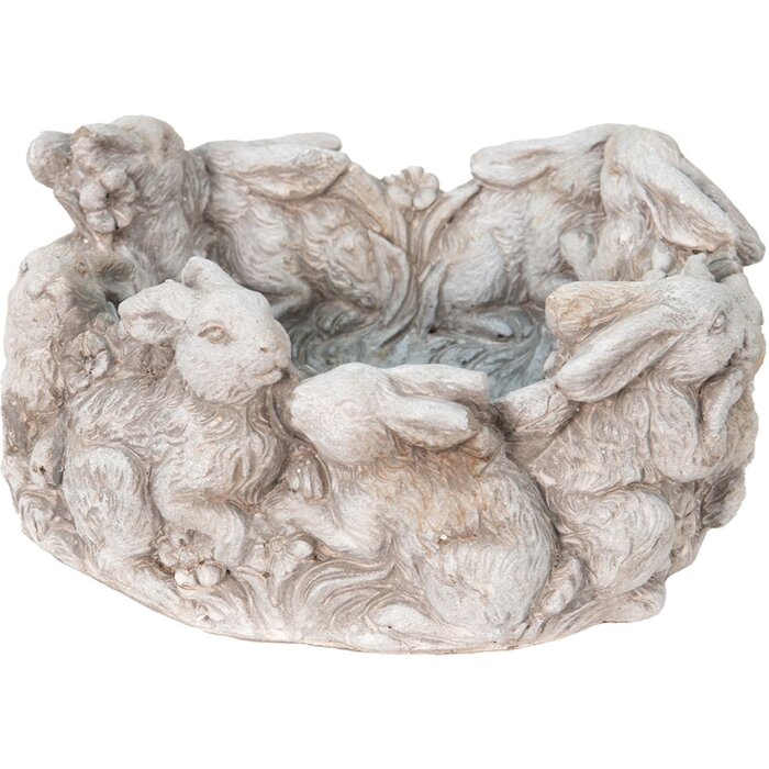 Clayre & Eef 6TE0408 Vaso da fiori Ø 27x12 cm Beige