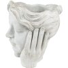 Clayre & Eef 6TE0409L Vaso da fiori Testa 20x23x25 cm Grigio - Beige