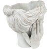 Clayre & Eef 6TE0409L Vaso da fiori Testa 20x23x25 cm Grigio - Beige