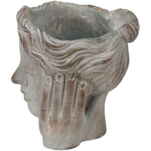 Clayre & Eef 6TE0409S Vaso da fiori 14x16x17 cm Grigio