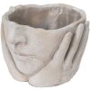 Clayre & Eef 6TE0413M Vaso da fiori 19x19x13 cm Grigio - Beige