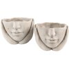 Clayre & Eef 6TE0413S Vaso da fiori 17x17x11 cm Grigio - Beige
