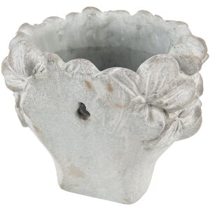 Clayre & Eef 6TE0418L Vaso da fiori 20x18x18 cm Grigio - Beige