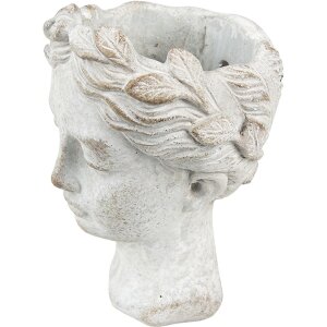 Clayre & Eef 6TE0419 Vaso da fiori 11x11x17 cm Grigio - Beige