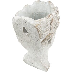 Clayre & Eef 6TE0421 Vaso da fiori Testa 17x13x21 cm Beige