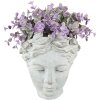 Clayre & Eef 6TE0421 Vaso da fiori Testa 17x13x21 cm Beige
