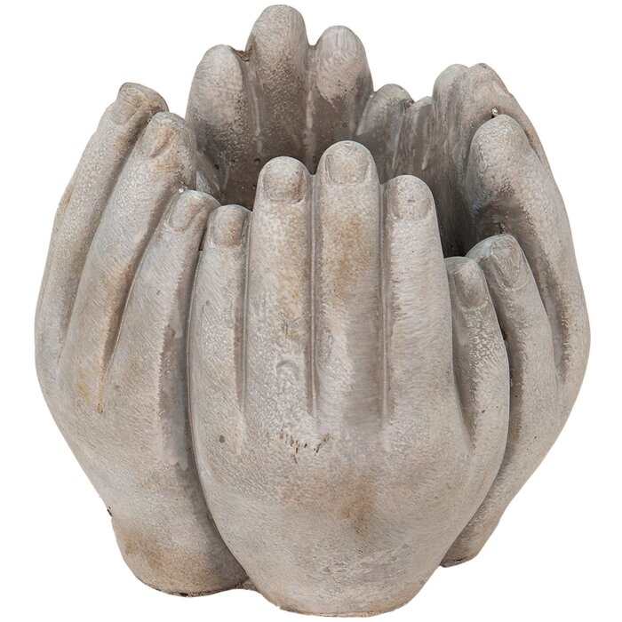 Clayre & Eef 6TE0423S Vaso da fiori 15x15x17 cm Beige
