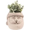 Clayre & Eef 6TE0456 Vaso da fiori 22x20x17 cm Beige Babbo Natale