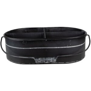 Clayre & Eef 6Y4746 Contenitore con scomparti 41x26x11 cm Nero