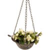Clayre & Eef 6Y4833 Portapiante sospeso 23x17x46 cm Grigio - Verde