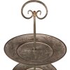 Clayre & Eef 6Y4847 Etagere Ø 28x53 cm Grigio - Verde