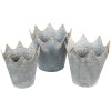 Clayre & Eef Decorazione Portapiante (3 pezzi) Ø 29x29 - Ø 26x27 - Ø 22x24 cm