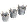 Clayre & Eef Decorazione Portapiante (3 pezzi) Ø 24x22 - Ø 21x19 - Ø 19x17 cm