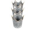 Clayre & Eef Decorazione Portapiante (3 pezzi) Ø 24x22 - Ø 21x19 - Ø 19x17 cm