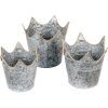 Clayre & Eef Decorazione Portapiante (3 pezzi) Ø 24x22 - Ø 21x19 - Ø 19x17 cm