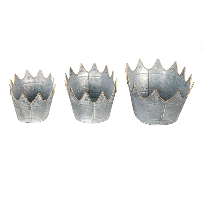 Clayre & Eef Decorazione Portapiante (3 pezzi) 40x27x19 -34x23x18-29x22x16 cm