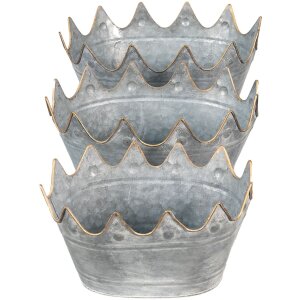 Clayre & Eef Decorazione Portapiante (3 pezzi) 40x27x19 -34x23x18-29x22x16 cm