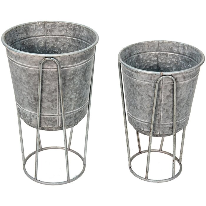 Clayre & Eef 6Y4883 Decorazione Portapiante Ø 35x31-87 - Ø 31x27-76 cm
