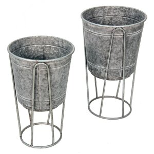 Clayre & Eef 6Y4883 Decorazione Portapiante Ø 35x31-87 - Ø 31x27-76 cm