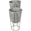 Clayre & Eef 6Y4883 Decorazione Portapiante Ø 35x31-87 - Ø 31x27-76 cm
