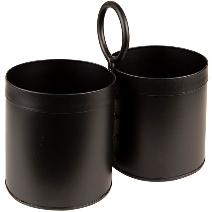 Clayre & Eef 6Y4943 Portaposate 22x11x21 cm Nero