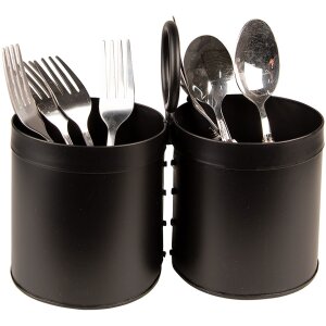 Clayre & Eef 6Y4943 Portaposate 22x11x21 cm Nero
